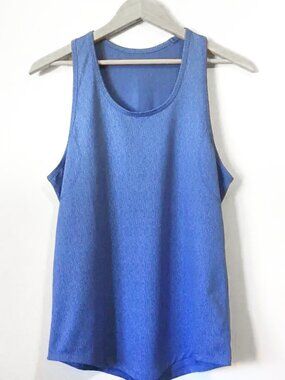 Blue Stretchy Racerback Tank Top Athletic Workout Basic